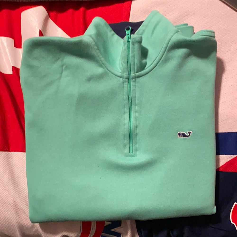 Green Vineyard Vines Quarter Zip